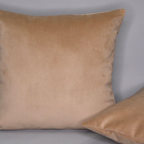 Camel Velvet Pillow Etsy