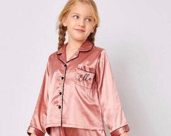 girls silk pjs