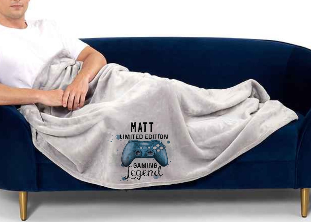 Gaming Blanket Gamers Gift Personalised Blanket Gift for Etsy UK
