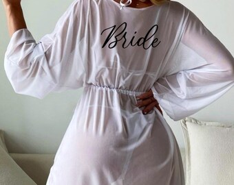 Personalised beach kaftan,beach cover up,hen party beachwear,chiffon holiday jacket,gift for bride to be,bridal swimwear,abroad hen,hot tub