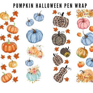 pumpkin Halloween pen wraps,Epoxy Pen Wraps,Ink Joy Wraps PNG File Digital Download