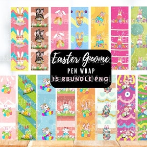 Pen Wraps Gnome Easter- themed PNG Sublimation Designs,Digital Download PNG