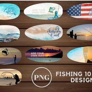 Fishing Lure Designs/Add Your Own Text/Fathers Day Lure Gift Sublimation Template/Bundle Digital Download PNG