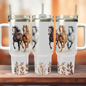 40oz Quencher Tumbler Wrap,Horse 40oz Tumbler Wrap Sublimation,Seamless PNG Tumbler Design