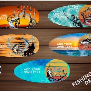 Fishing Lure Designs/Add Your Own Text/Fathers Day Lure Gift Sublimation Template/Bundle Digital Download PNG