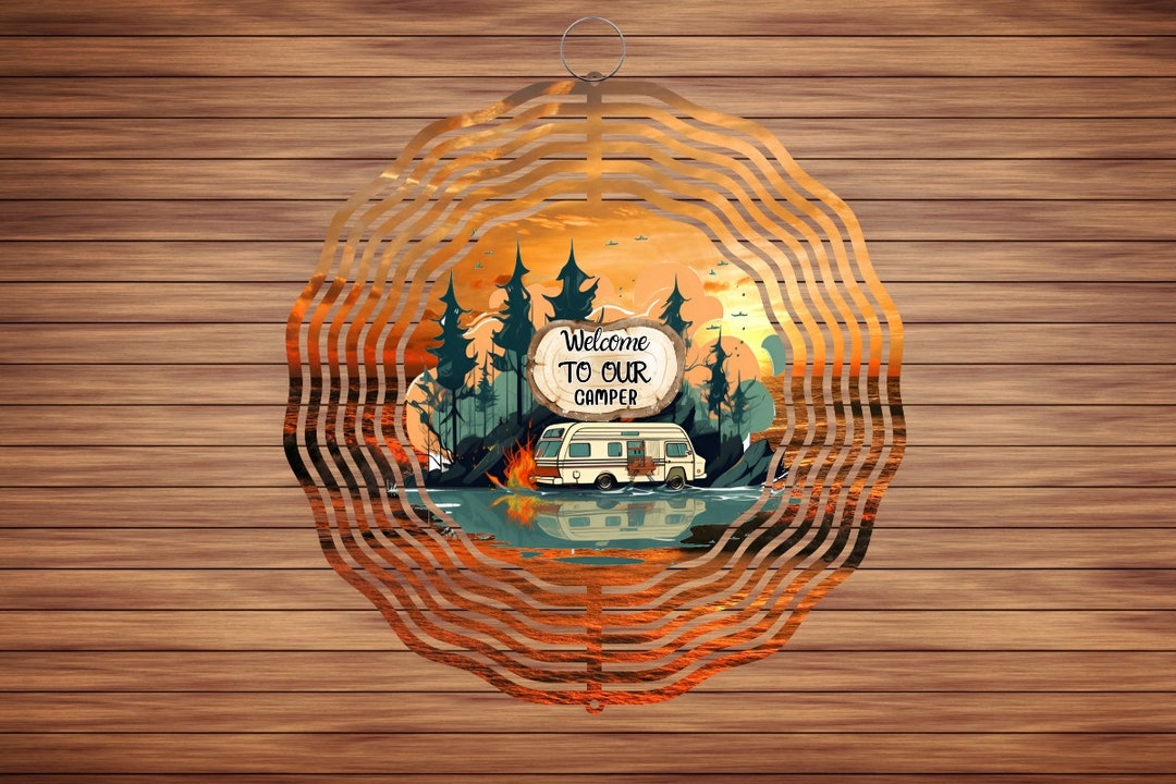 Camping Wind Spinner Png,wind Spinner Door Hanger Ornament Sublimation,digital Download PNG
