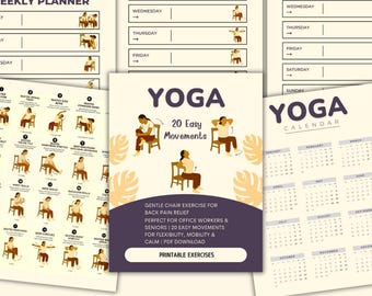 Chair Yoga for Seniors & Office: Seated Stretches, Mobility Exercises (PDF Download