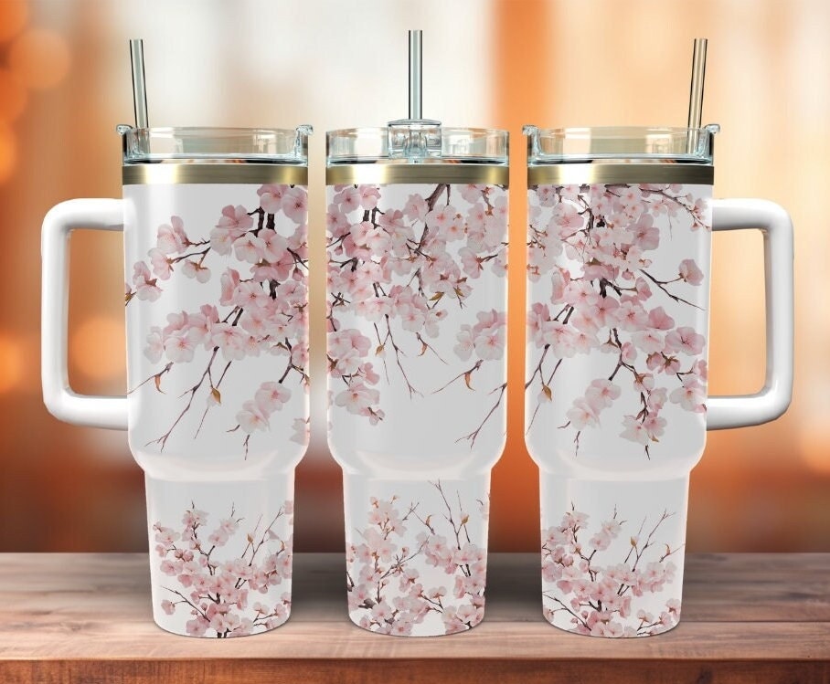 Pink stanley 40oz tumbler cherry blossom - Etsy 日本