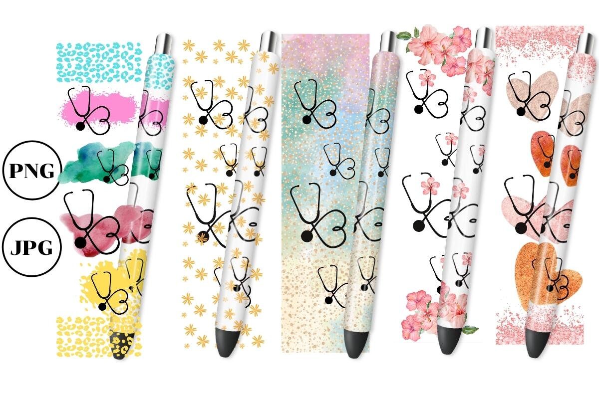 Stethoscope Pen Wraps,sublimation Pen Wraps Waterslide, Epoxy Pen Wraps
