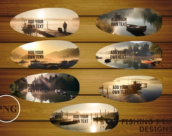 Fishing Lure Designs/Add Your Own Text/Fathers Day Lure Gift Sublimation Template/Bundle Digital Download PNG