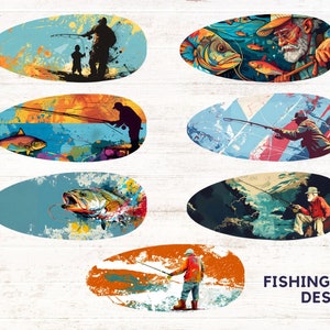Vintage Fishing Lure Designs | Father&#39;s Day Gift | Sublimation Template Bundle | Digital Download PNG