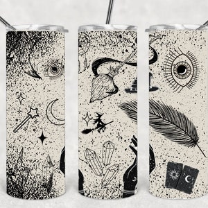 20 oz Skinny Magic Witch Hand,Halloween 20oz Skinny Tumbler Wraps Templates