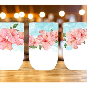 Flower wine tumbler,Straight Wine Tumbler Sublimation Design,Digital Instant Download PNG