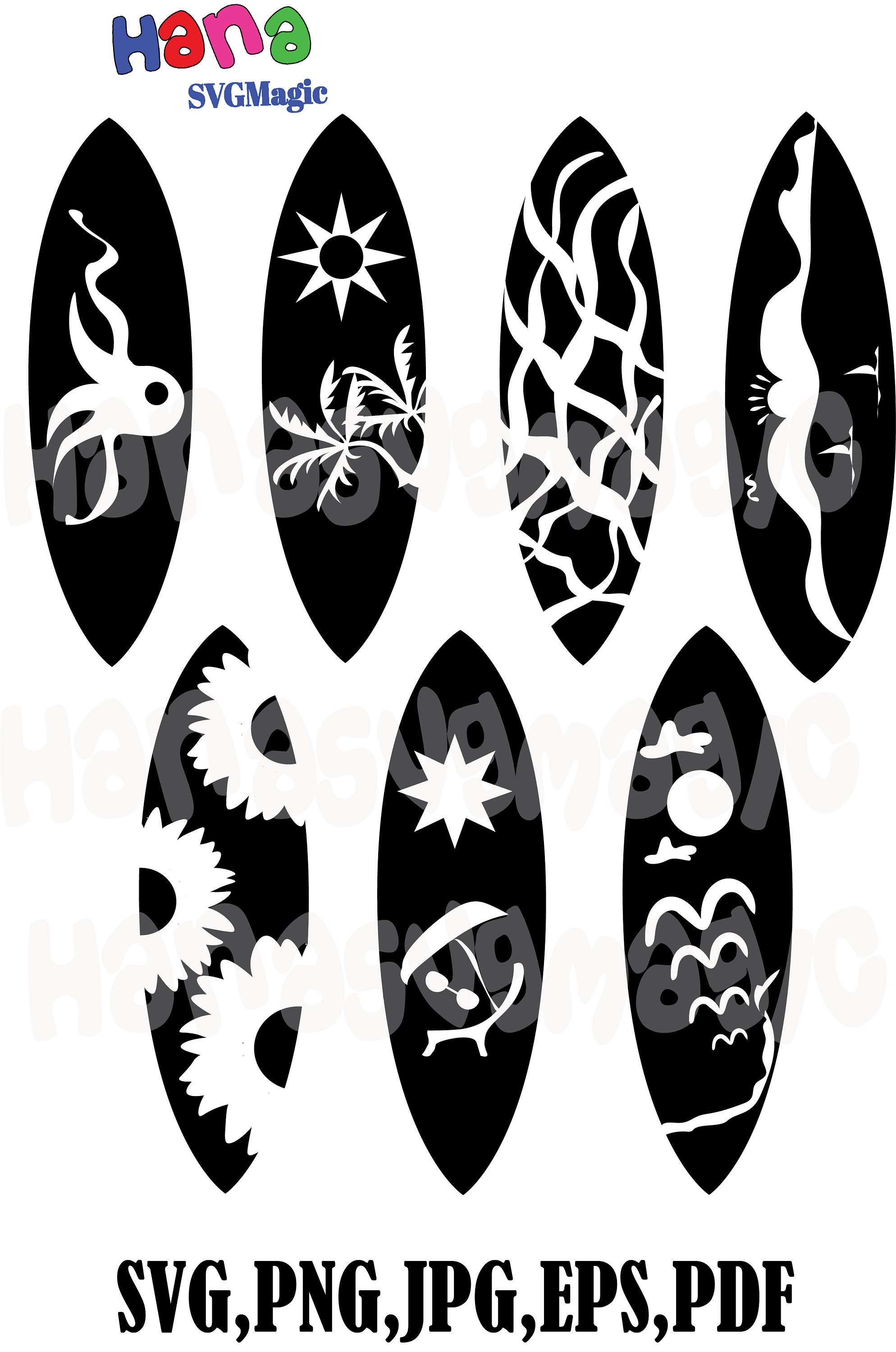 Cool surfboard svg surfboard templates surfing design svg Etsy