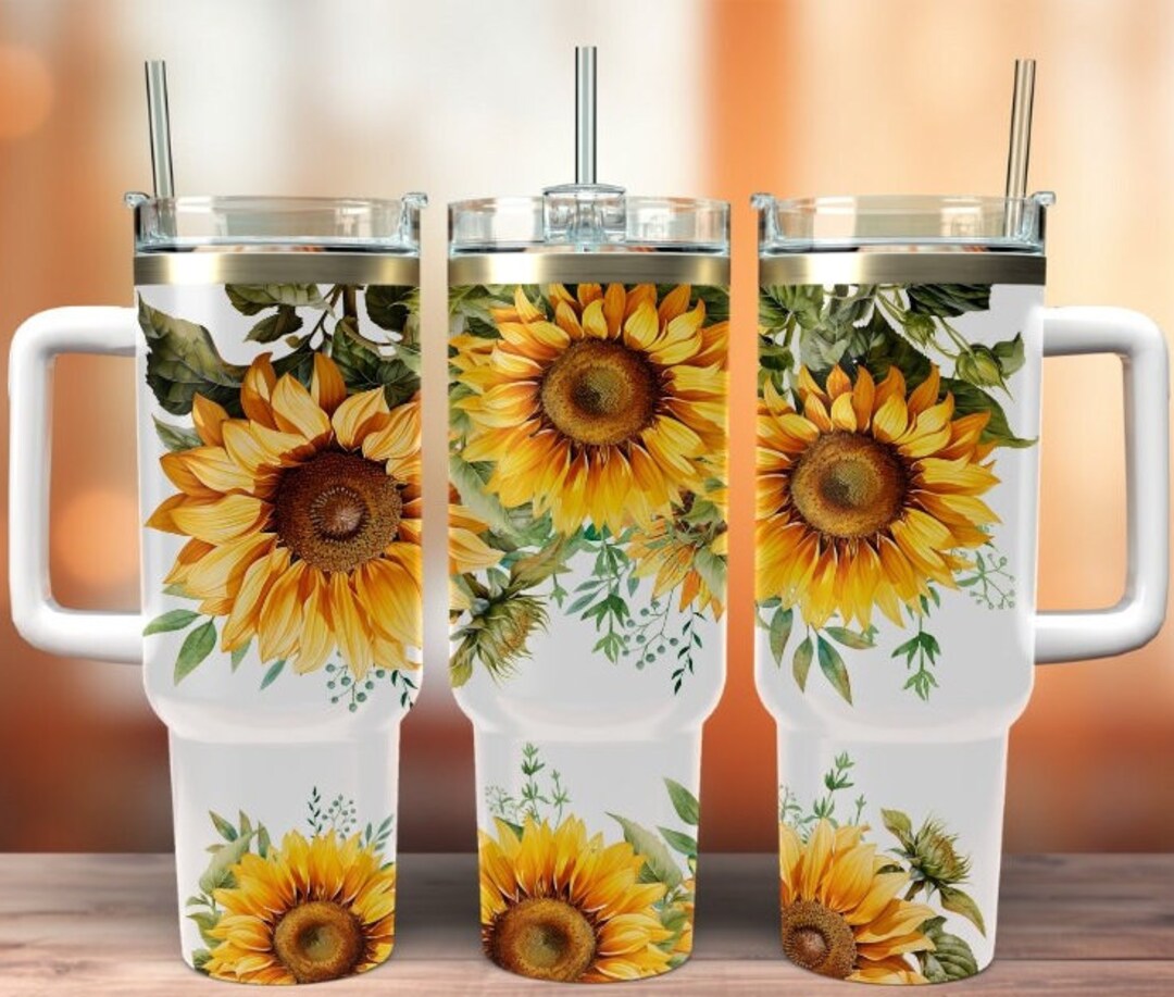 Sunflowers 40oz Quencher Tumbler Wrap,40oz Tumbler Wrap Sublimation ...