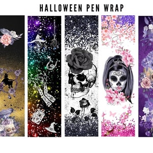 horror halloween pen Wraps Waterslide, Epoxy Pen Wraps,Ink Joy Wraps PNG File Digital Download