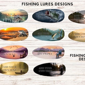 Fishing Lure Designs/Add Your Own Text/Fathers Day Lure Gift Sublimation Template/Bundle Digital Download PNG