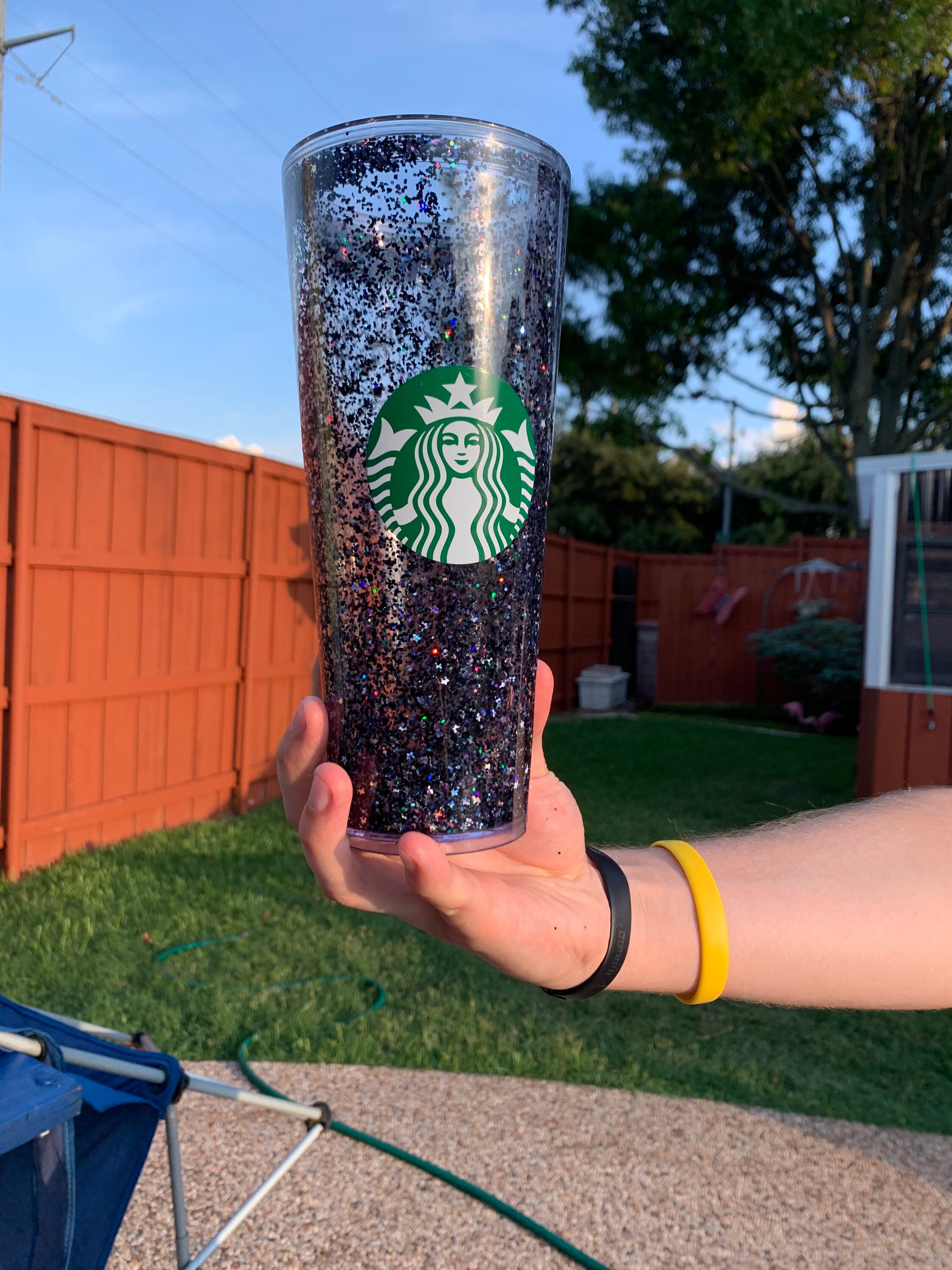 Custom Glitter Starbucks Tumbler Etsy