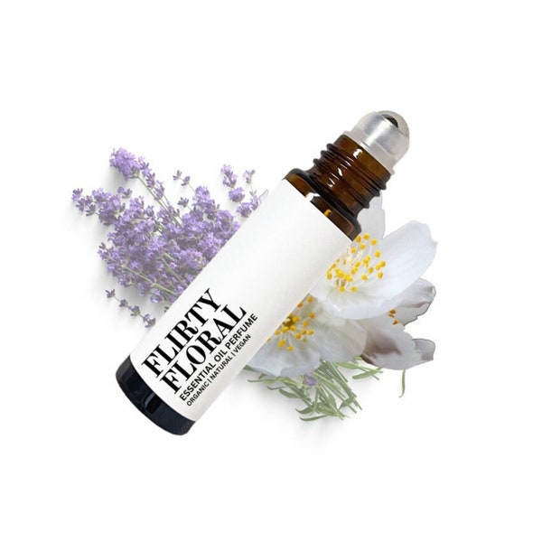 ORGANIC Flirty Floral Essential Oil Perfume Roller | All Natural Perfume | Essential Oil Perfume Blend | Fragrance Oil | Gift For Women