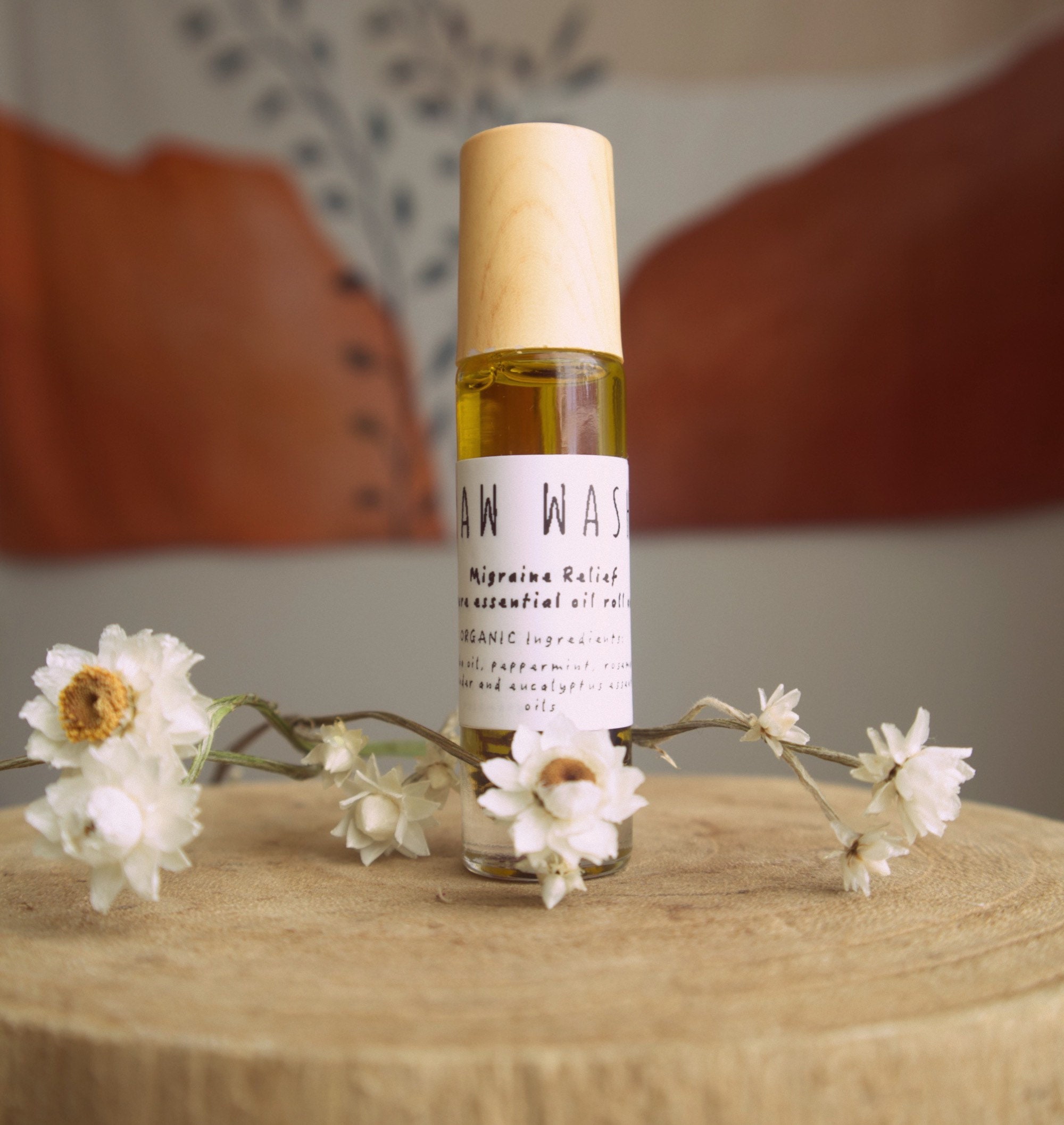 ORGANIC Headache & Migraine Relief Essential Oil Rollon Etsy