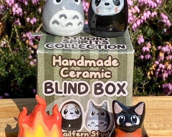 Handmade BLIND BOX || Studio Spirits Edition, Ceramic Mystery Figurine, Forest Spirit Figure, Anime Inspired Gift || Includes ONE Figurine