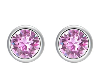 Stud Earrings June Birthstone SWAROVSKI Light Amethyst