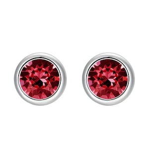 Stud Earrings July Birthstone SWAROVSKI Ruby