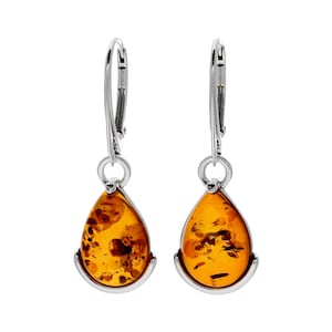 Dangle Earrings Silver and Baltic Amber