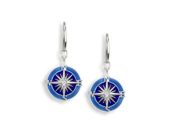 Milena Blue Compass Drop Earrings