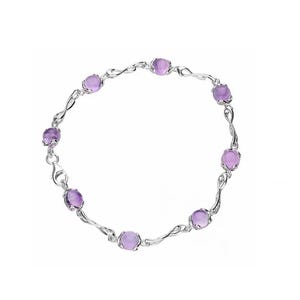 Bracelet Silver and Amethyst Elegant