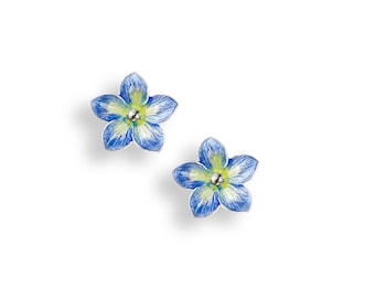 MILENA Blue Forget-Me-Not Stud Earrings