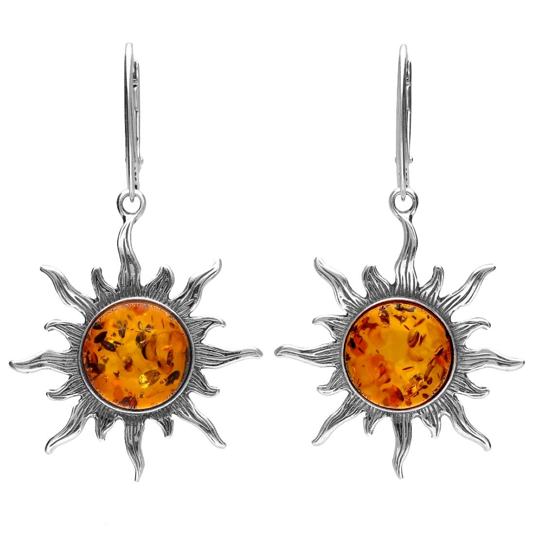 Amber Sun Earrings - Etsy