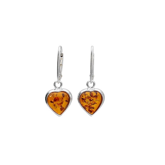 Baltic Lemon Amber Small Heart Necklace Baltic Lemon Amber Small Heart Necklace