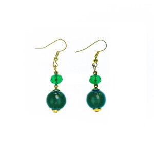 Earrings Murano Glass Dark Green