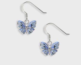 Purple Enamel Butterfly Drops