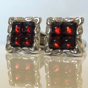 Cufflinks Silver and Baltic Cherry Amber