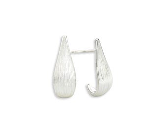 Orecchini Pendenti A Goccia Smalto Bianco Con Gancio In Argento 925 - Fatti A Mano UK - Foto 4