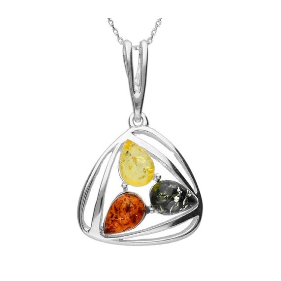 Three Cognac Amber Moon Pendant Three Cognac Amber Moon Pendant
