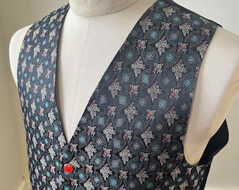 Multi Coloured Vest Brocade Waistcoat size 42 Mens Waistcoat