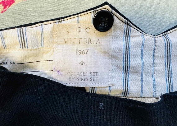 Vintage Wool Guards Trousers: Mens Military Pants With Red Stripe