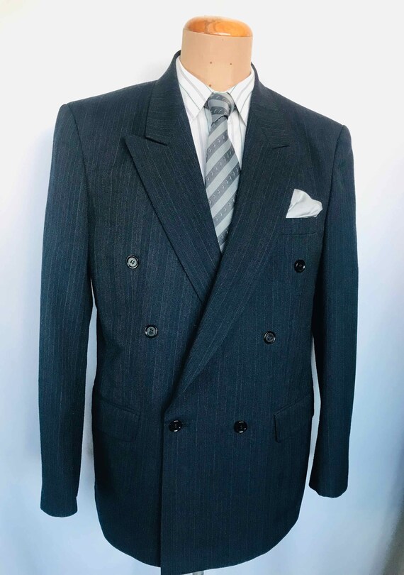Vintage 80s Suit Wall St / Mad Men Echo 