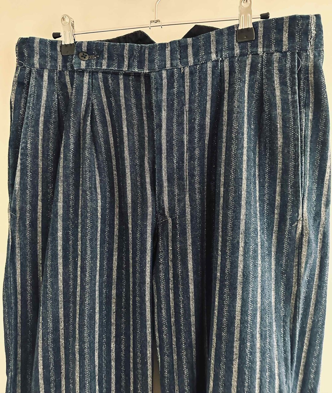 40s Style Swing Trousers Men's Denim Striped Trousers 40s Swing Pants W