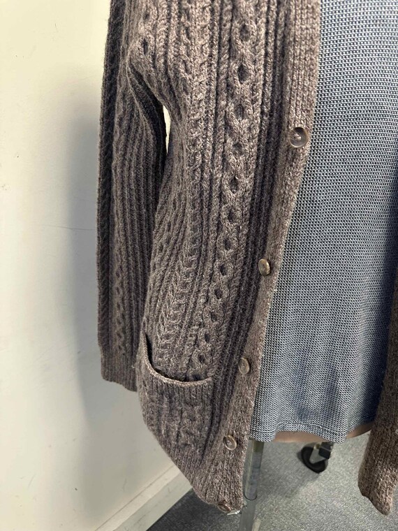 argue reversible wool cardigan ② Pure Wool Cardigan Knitted by Hand Unisex Jacket Long Sleeve