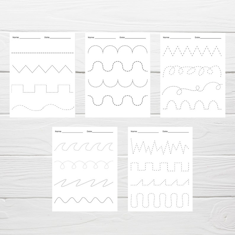 Tracing Skills | Line Tracing Worksheets | Preschools Worksheets | Line ...