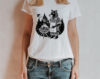 Funny Bear BBQ Design for T-Shirts, Aprons, Mugs & Camping Gifts