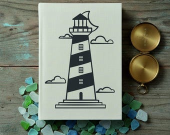 Hand Drawn Lighthouse SVG Bundle, Nautical Coastal Line Art (Digital Download)