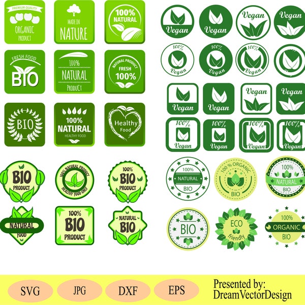 Organic Logo bundle svg, Eco Friendly Icons, Eco Icons, Eco Badges, Website Eco Icons, Vegan Symbol, Eco Symbol Svg, Bio Svg, Natural Svg