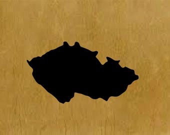 Czechia Map SVG: Czech Republic Border Silhouette (Digital Download)