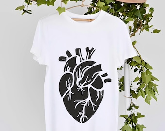 Floral Anatomical Heart SVG Bundle | Medical Tattoo Design (Digital Download)