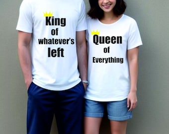 Personalized Couple Merch SVG: King & Queen Design (Instant Download)